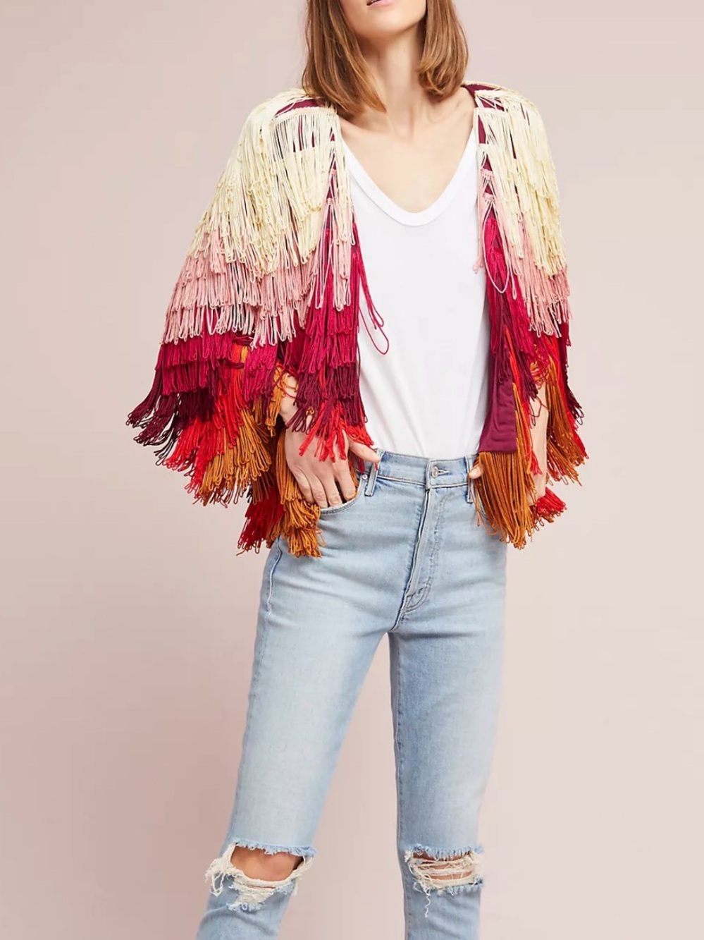 Anthropologie Fringed Long-Sleeve Jacket
By Vanessa Virginia XS NWT